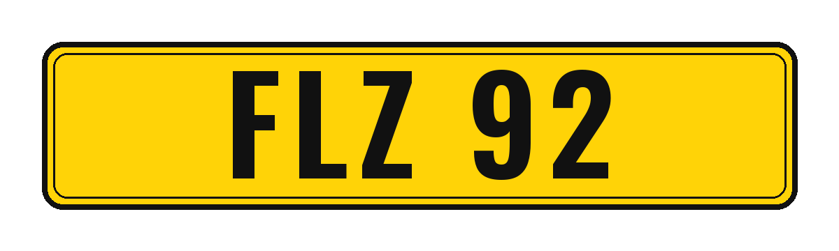 Number plate FLZ 92
