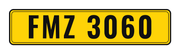 Number plate FMZ 3060