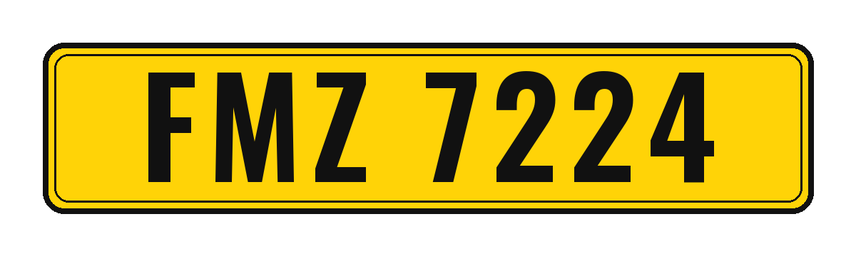 Number plate FMZ 7224