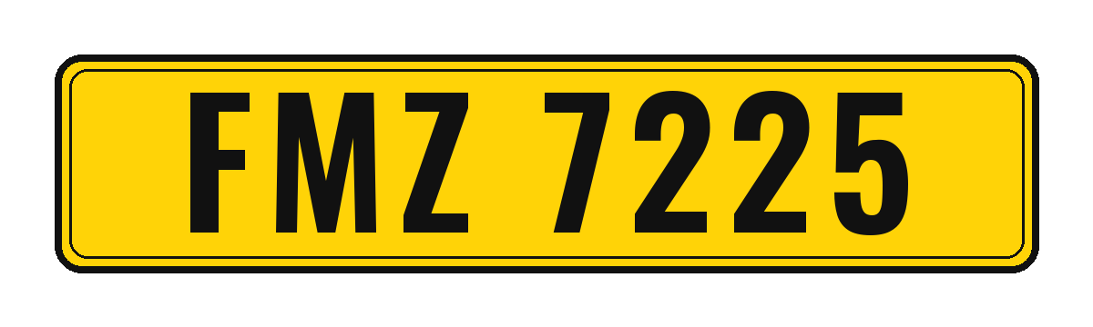 Number plate FMZ 7225