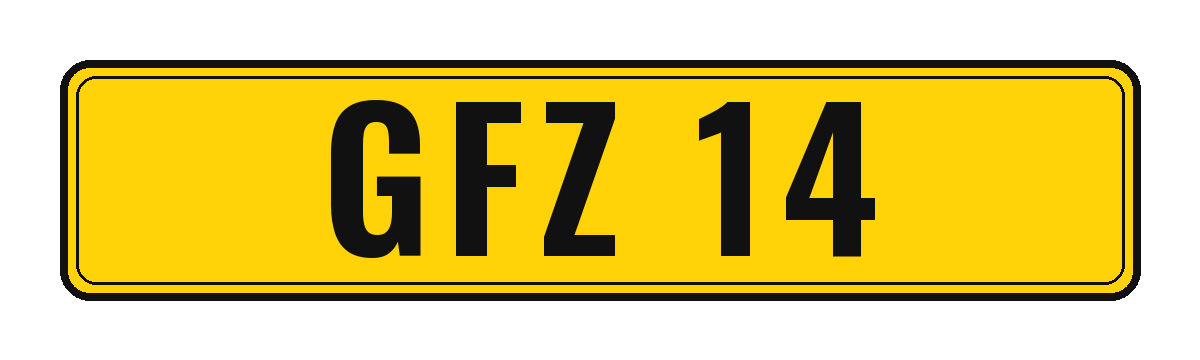 Number plate GFZ 14