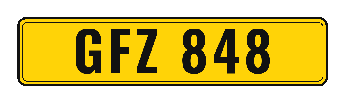 Number plate GFZ 848