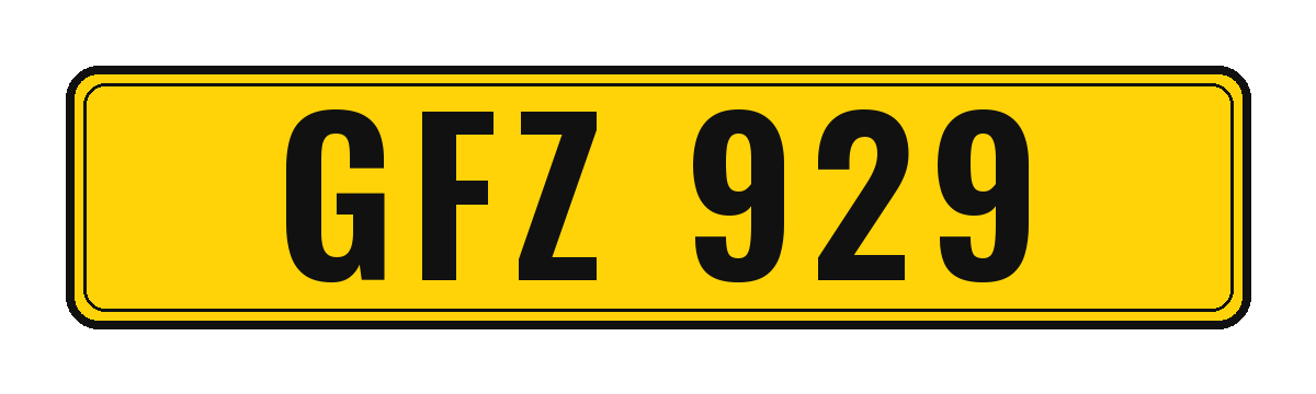 Number plate GFZ 929