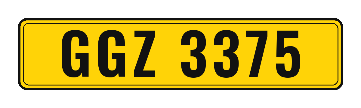 Number plate GGZ 3375