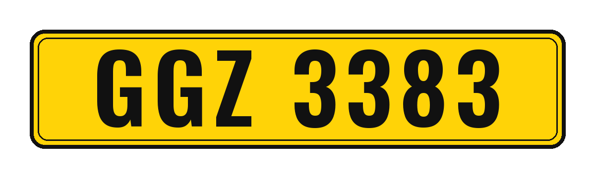 Number plate GGZ 3383