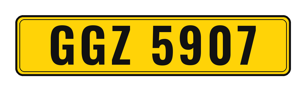 Number plate GGZ 5907