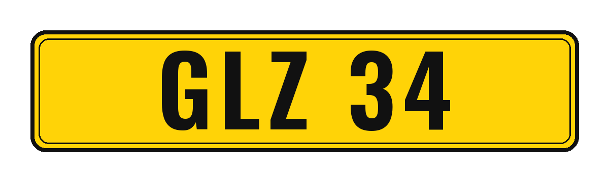 Number plate GLZ 34