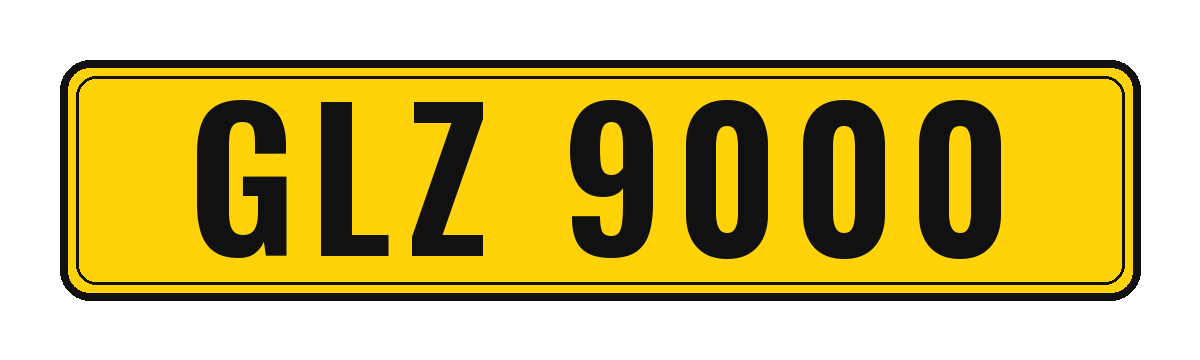 Number plate GLZ 9000