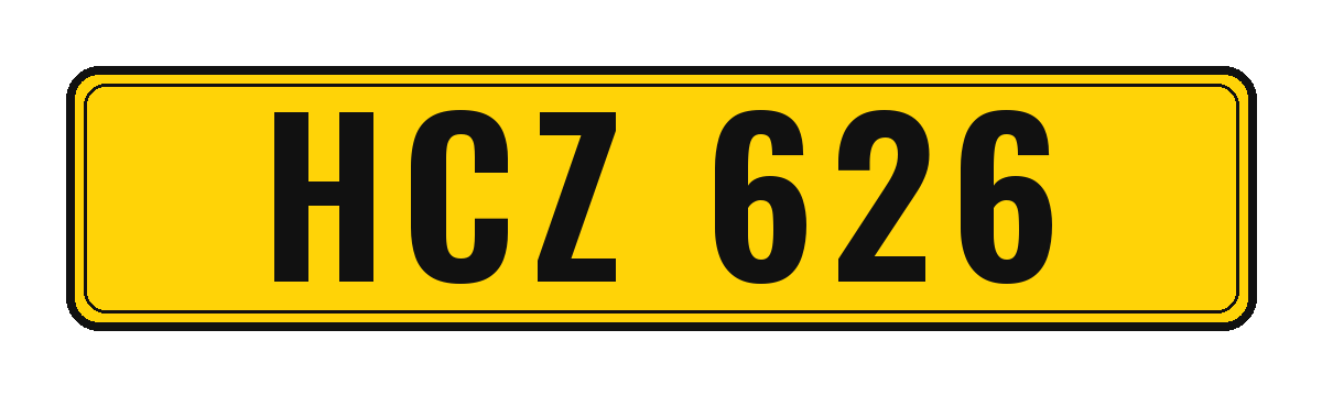 Number plate HCZ 626
