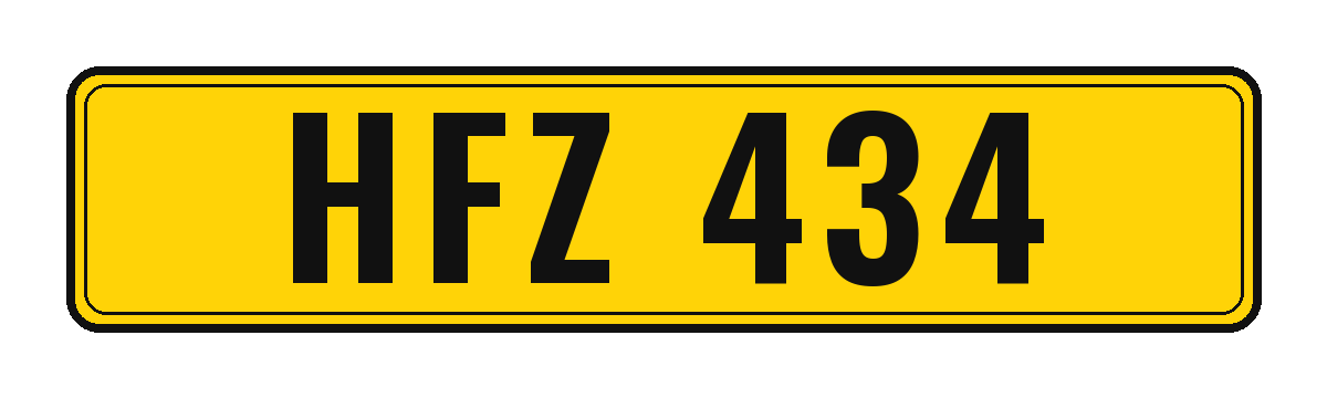Number plate HFZ 434