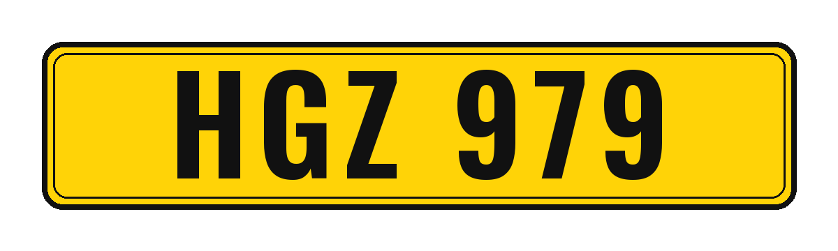 Number plate HGZ 979