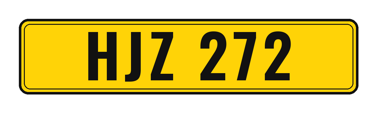 Number plate HJZ 272
