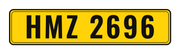 Number plate HMZ 2696