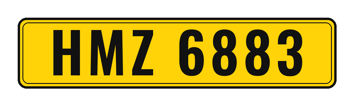 Number plate HMZ 6883