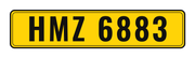 Number plate HMZ 6883