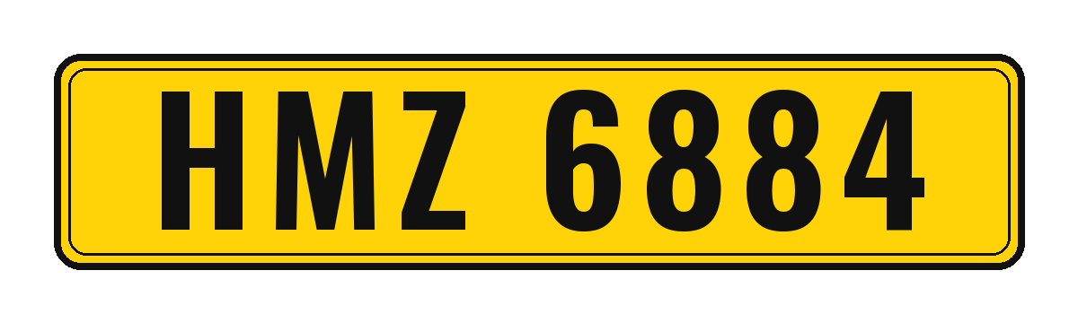 Number plate HMZ 6884
