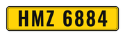 Number plate HMZ 6884