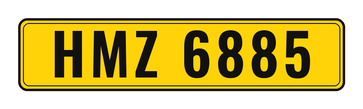 Number plate HMZ 6885
