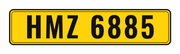 Number plate HMZ 6885