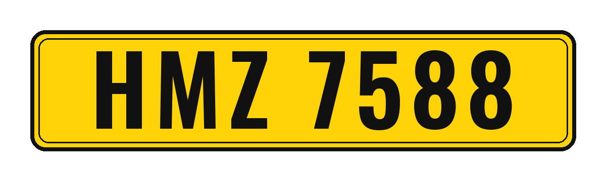 Number plate HMZ 7588