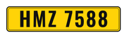 Number plate HMZ 7588