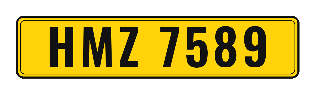 Number plate HMZ 7589