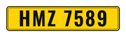 Number plate HMZ 7589
