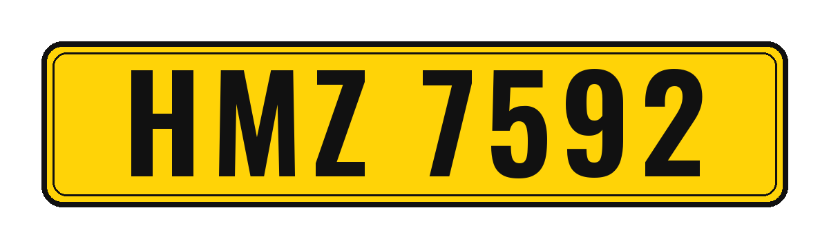 Number plate HMZ 7592