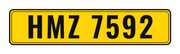 Number plate HMZ 7592