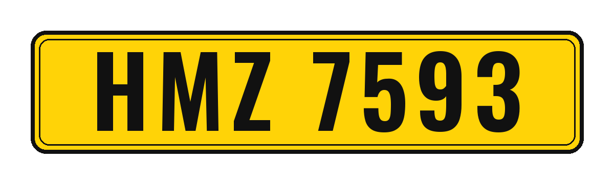 Number plate HMZ 7593