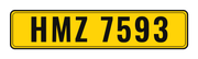 Number plate HMZ 7593