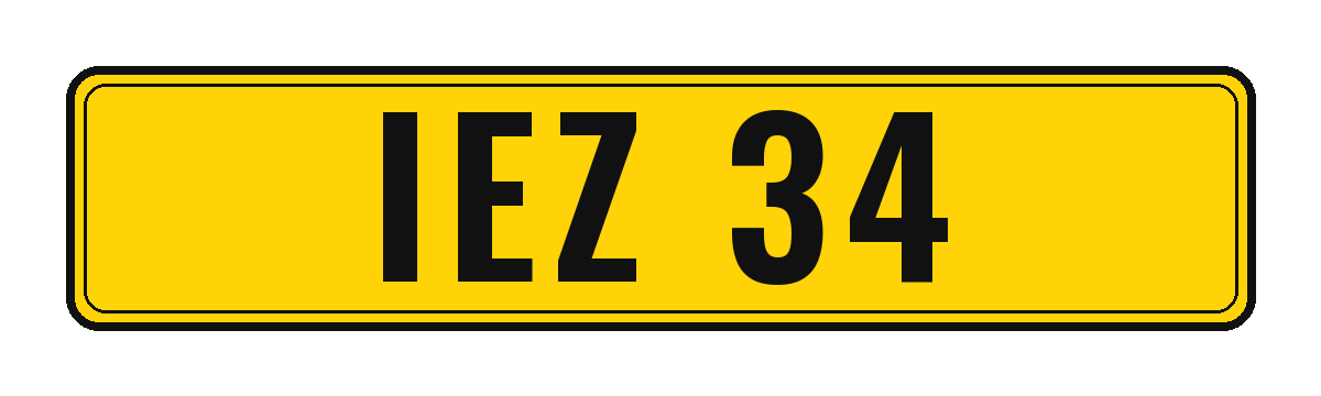 Number plate IEZ 34