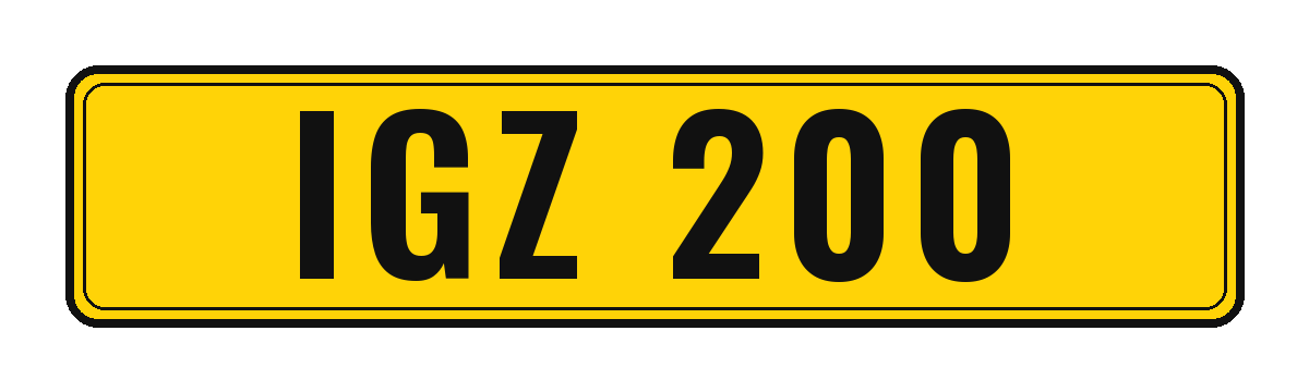 Number plate IGZ 200