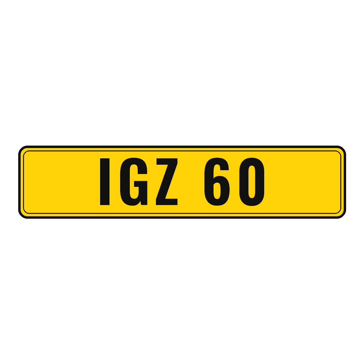 Number plate IGZ 60