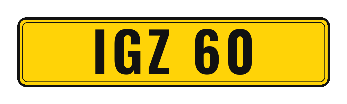 Number plate IGZ 60