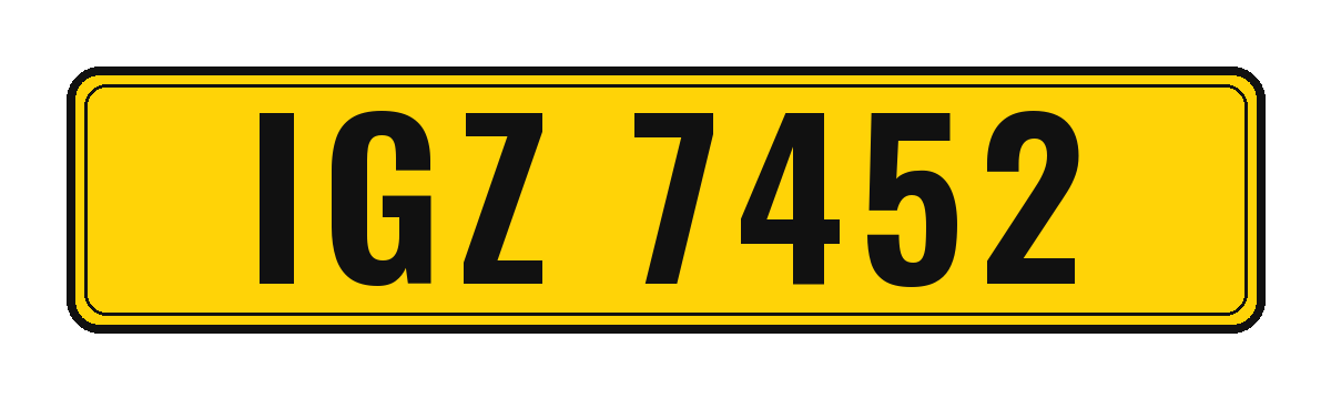 Number plate IGZ 7452