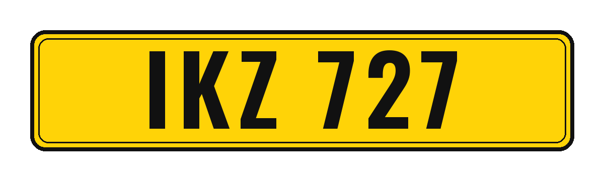 Number plate IKZ 727