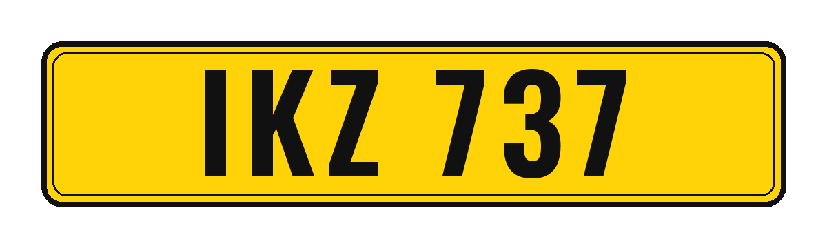 Number plate IKZ 737