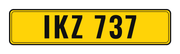 Number plate IKZ 737