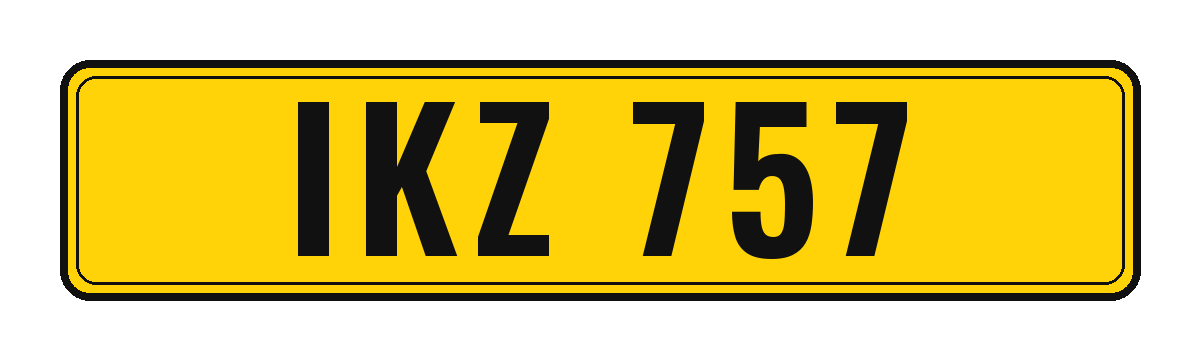 Number plate IKZ 757
