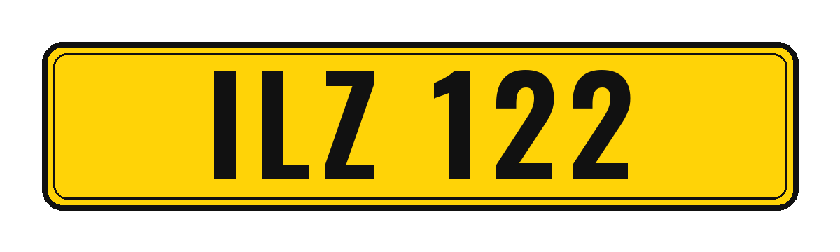 Number plate ILZ 122