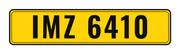 Number plate IMZ 6410
