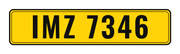 Number plate IMZ 7346
