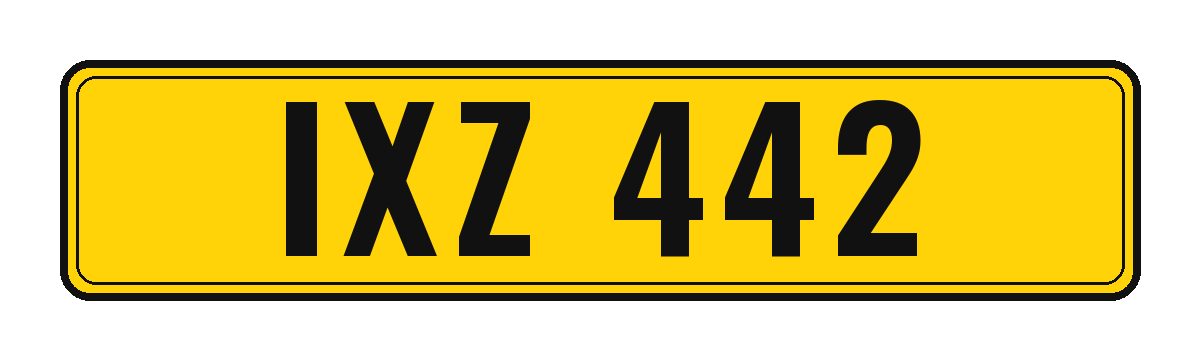 Number plate IXZ 442