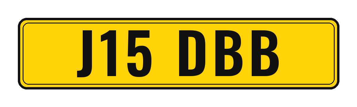 Number plate J15 DBB
