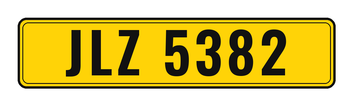 Number plate JLZ 5382