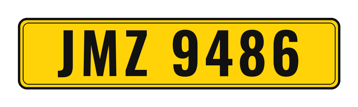 Number plate JMZ 9486