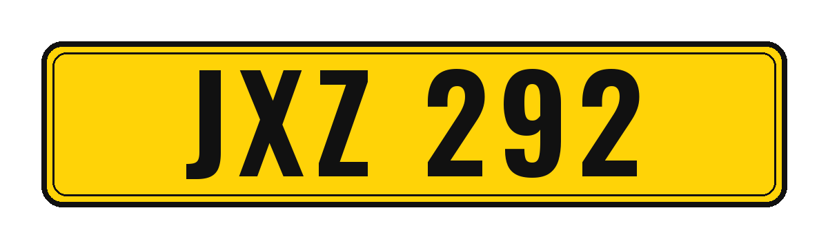 Number plate JXZ 292