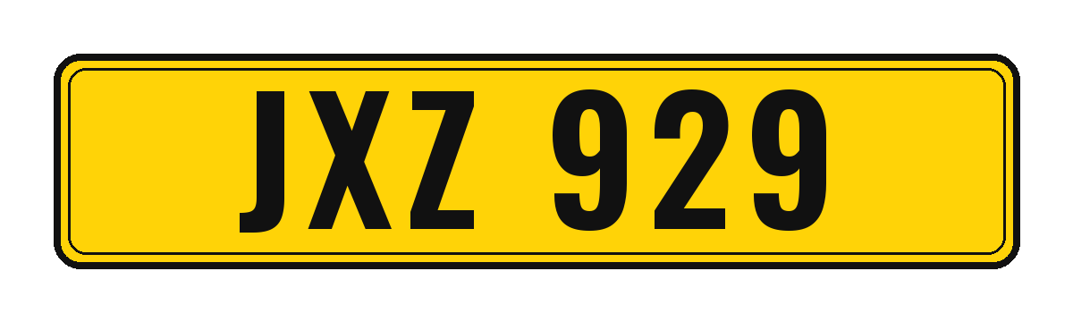 Number plate JXZ 929