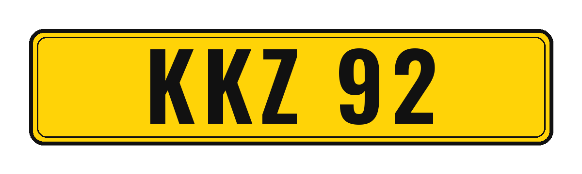 Number plate KKZ 92